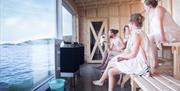 Farsund Sauna fra innsiden.
